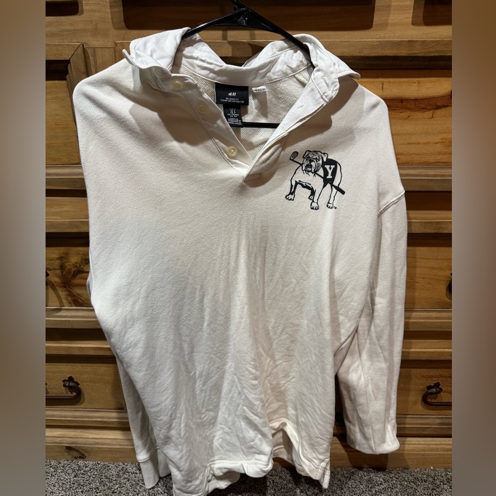 H&M Yale sweatshirt. White
